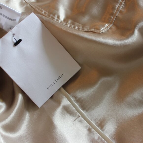 NWT Calvin Klein Trench Coat with Vegan Leather Contrast – Size L, Belted - Picture 8 of 16